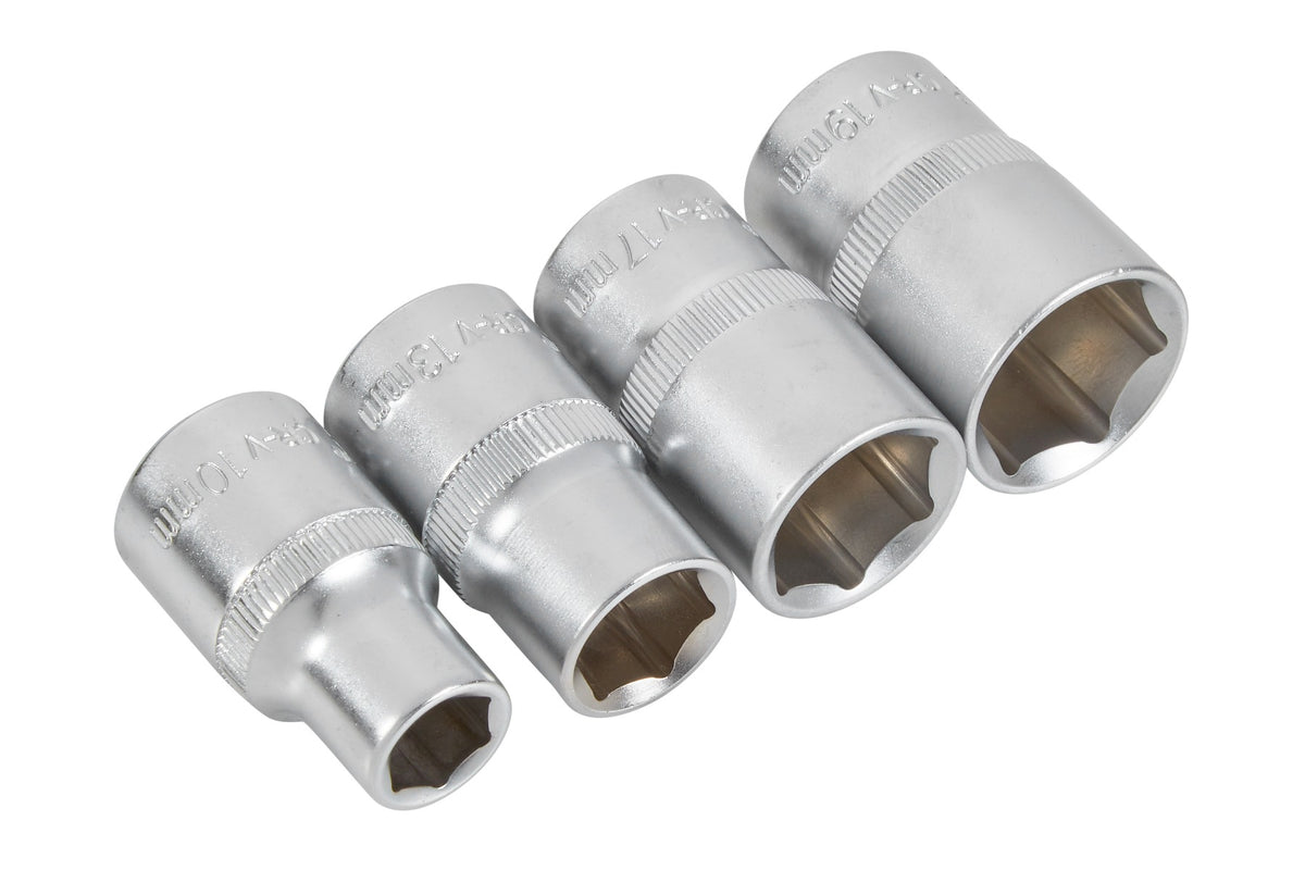 Blue Spot Tools 4 PCE 1/2" Hex Sockets (H10-H19)