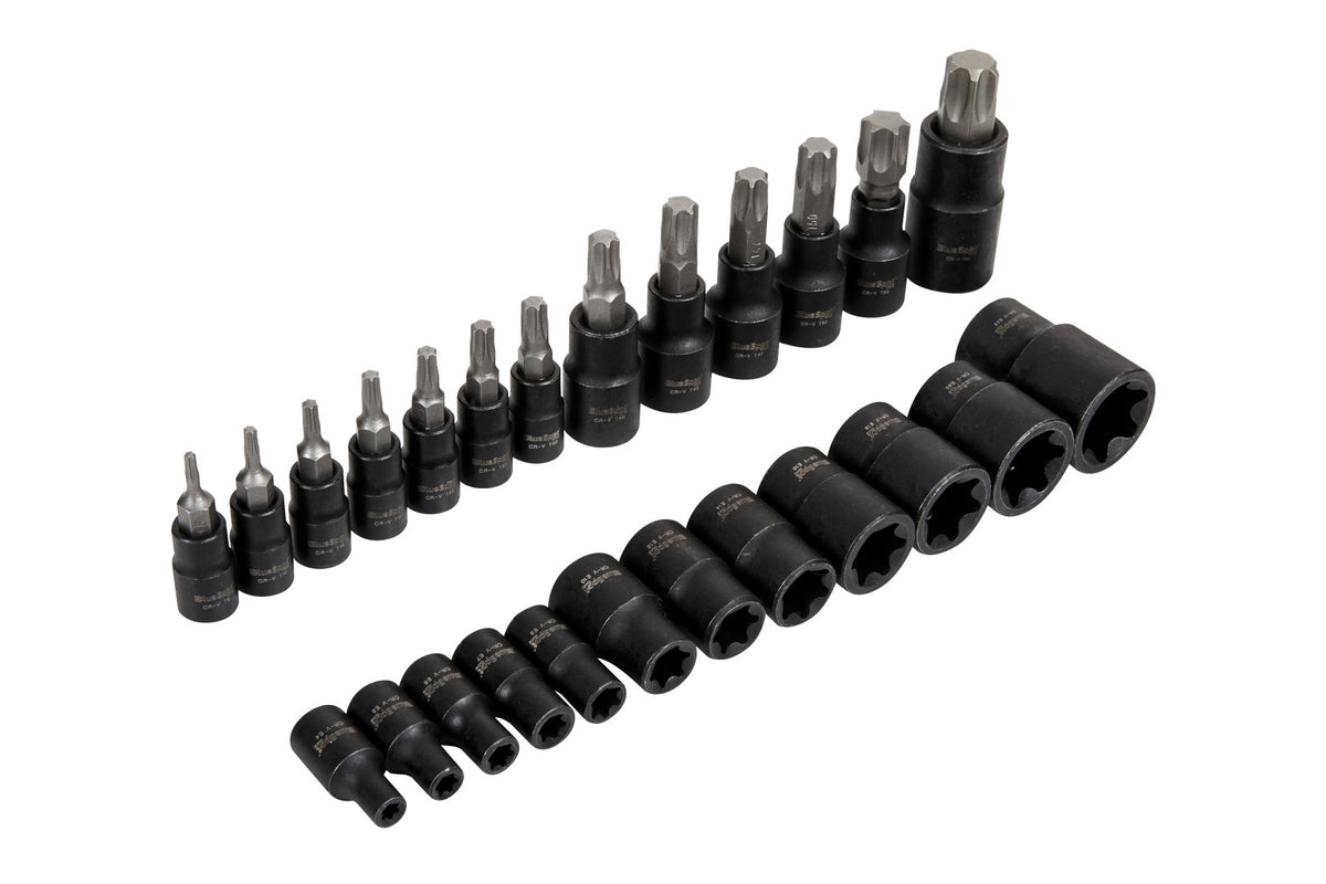 Blue Spot Tools 25PCE Torx Bit And E Socket Set 1/4"-3/8"-1/2"