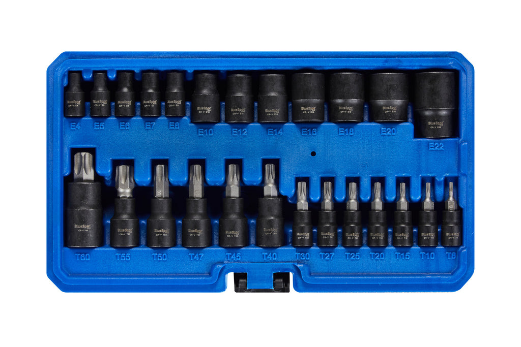Blue Spot Tools 25PCE Torx Bit And E Socket Set 1/4"-3/8"-1/2"