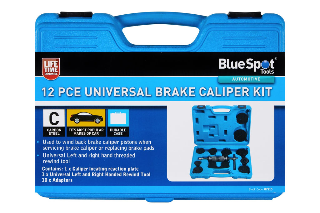 BLUE SPOT TOOLS 12PCE UNIVERSAL BRAKE CALIPER KIT