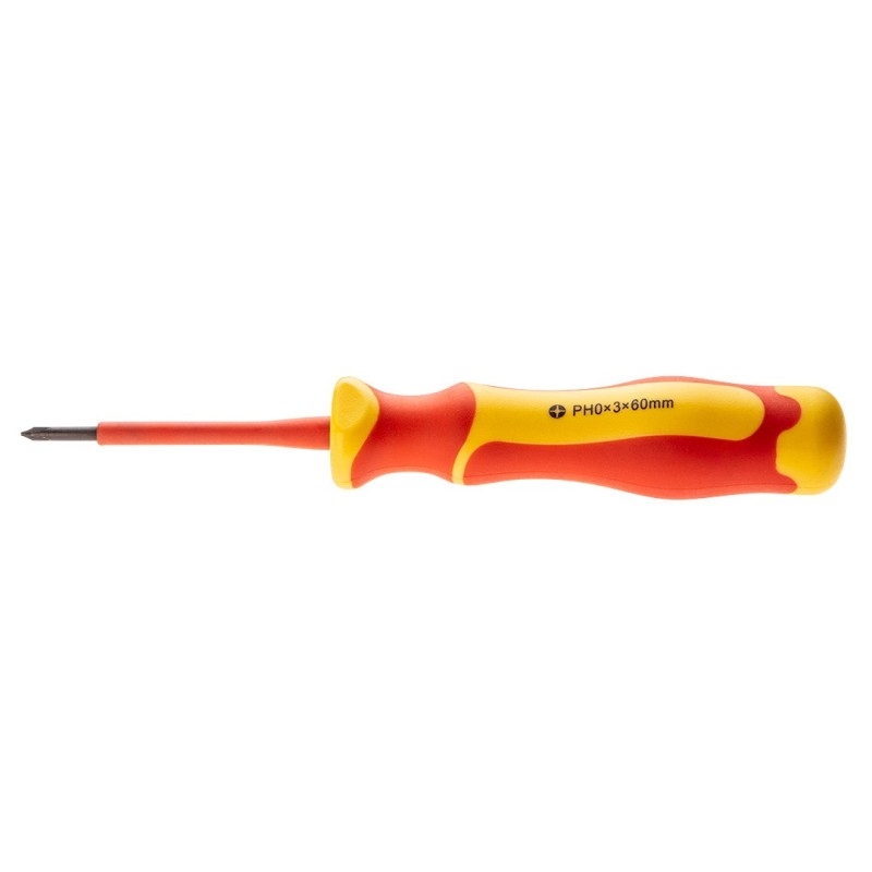 NEO TOOLS Screwdriver phillips 1000V, PH0 x 3 x 60 mm — 04-164