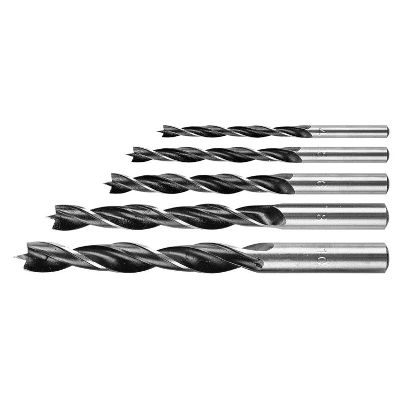 GRAPHITE Wood drill set: 4, 5, 6, 8, 10 mm, 5 pcs — 54T574
