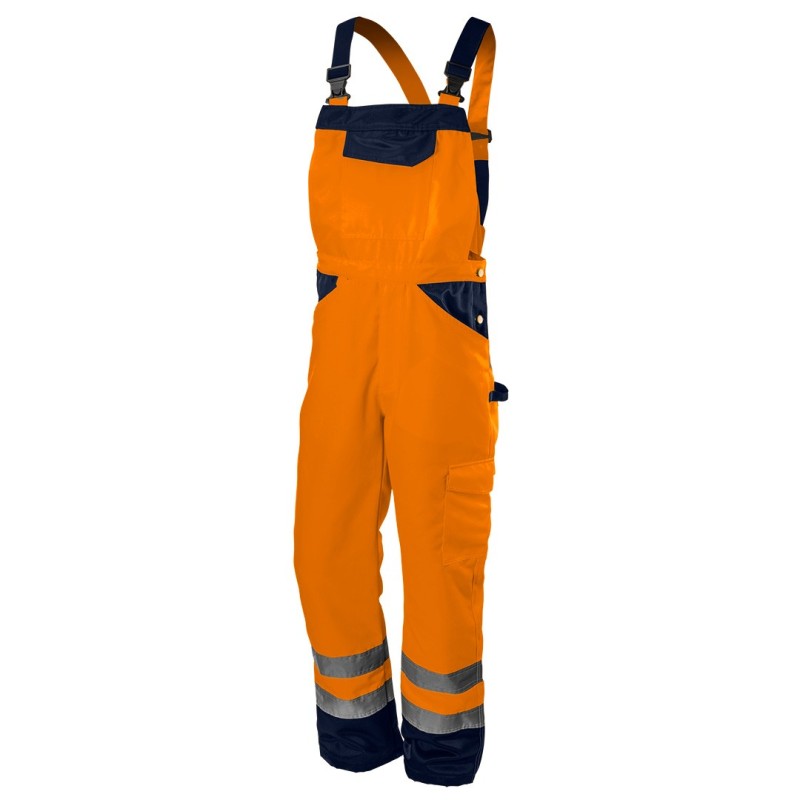 NEO TOOLS High visibility working bib pants, orange, size XXL — 81-778-XXL