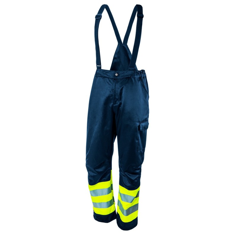 NEO TOOLS High visibility work dungarees, navy blue, size M — 81-779-M