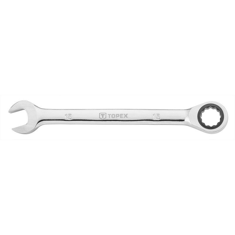 TOPEX Combination spanner with ratchet 15 mm — 35D744