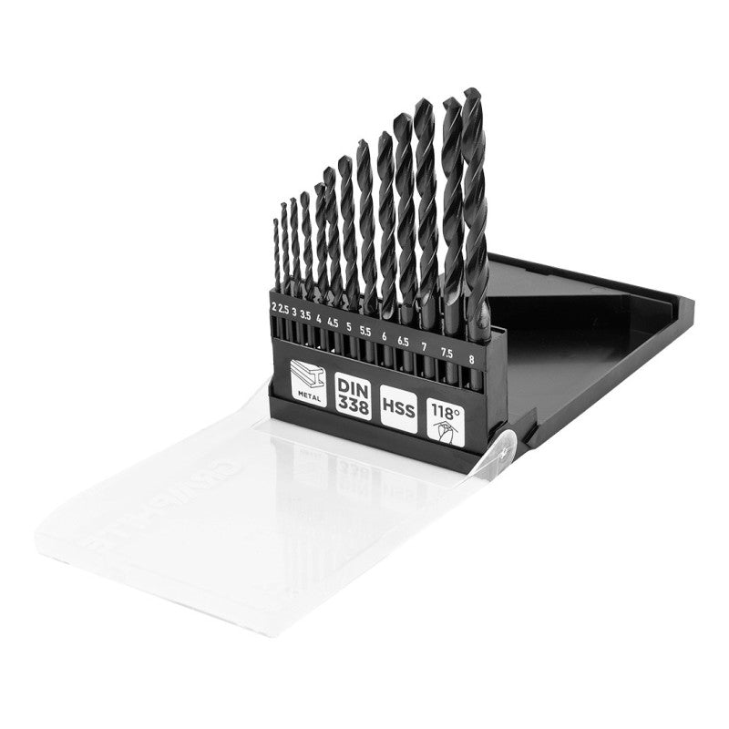 GRAPHITE HSS metal drill, 2 - 8 mm, set of 13 pcs — 54T935