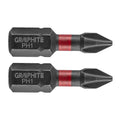 GRAPHITE Impact bit PH1 x 25 mm, 2 pcs — 56H500