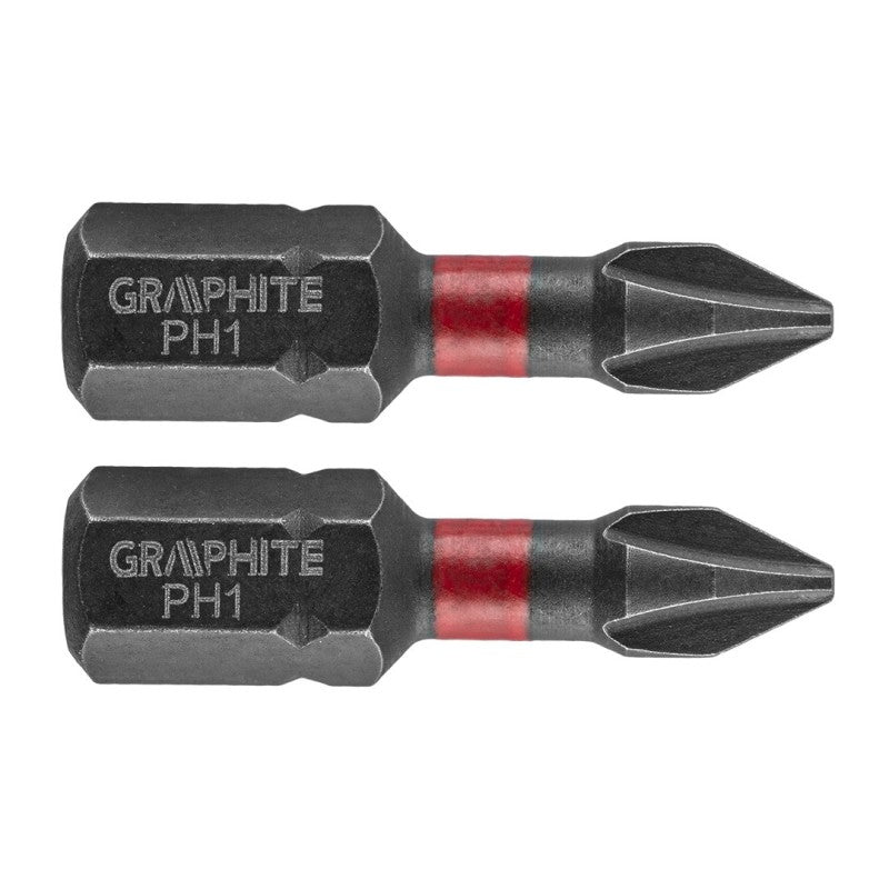 GRAPHITE Impact bit PH1 x 25 mm, 2 pcs — 56H500