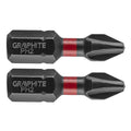 GRAPHITE Impact bit PH2 x 25 mm, 2 pcs — 56H501