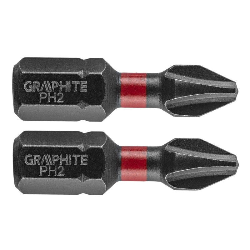 GRAPHITE Impact bit PH2 x 25 mm, 2 pcs — 56H501