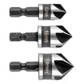 GRAPHITE Hex chamfer set, 12, 16, 19 mm, set 3 pcs — 54T423