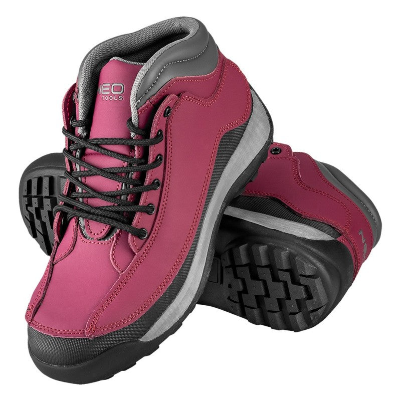 NEO TOOLS Women's work boots, S3S FO, leather, metal free, size 40, CE — 82-540-40