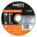 NEO TOOLS Metal cutting disc 125 x 2.5 x 22.2 mm, 41 A30-R-BF — 57-708