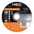 NEO TOOLS Metal cutting-off wheel 125 x 1.0 x 22.2 mm, 41 A60-R-BF, INOX — 57-733