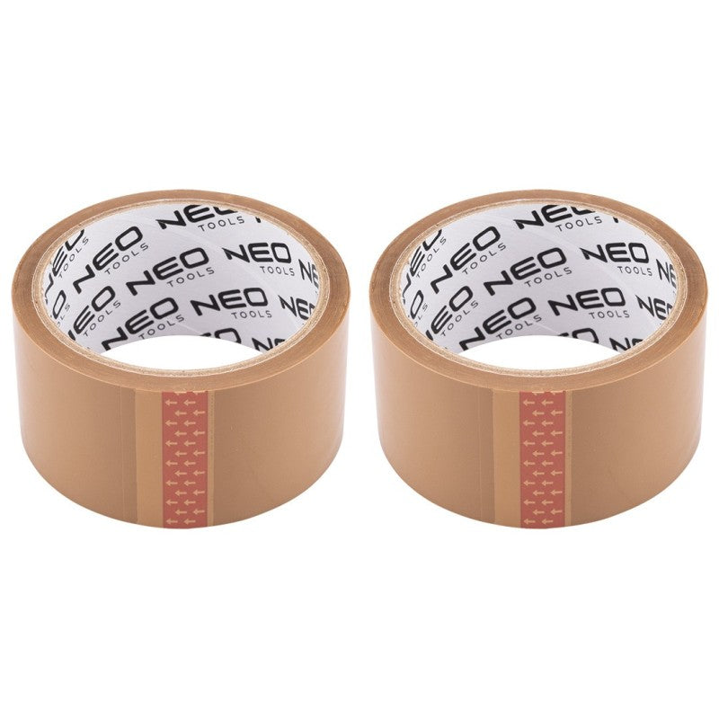 NEO TOOLS Brown packing tape 48 mm x 40 m, 1+1 set — 56-055