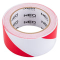 NEO TOOLS Self-adhesive red and white warning tape 50 mm x 33 m — 56-078