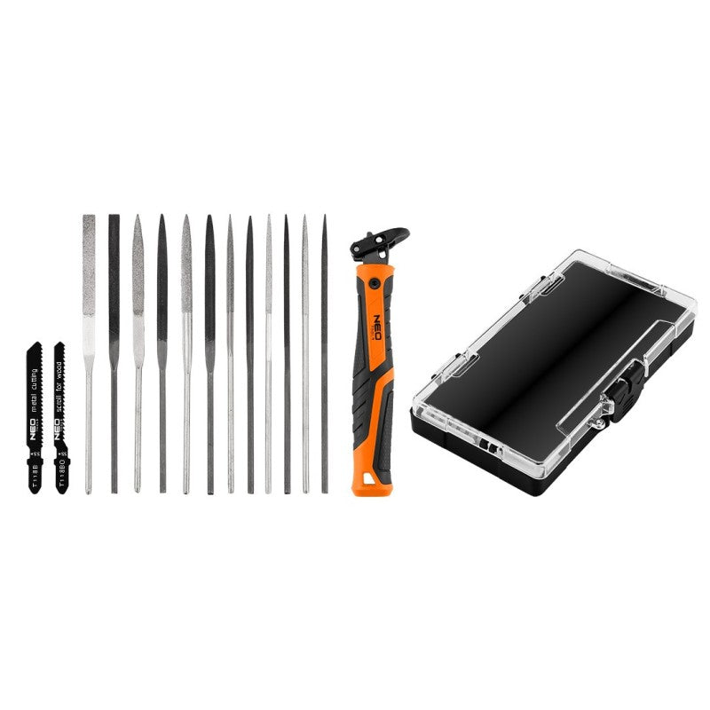 NEO TOOLS Conifer file holder, set 14+1 — 44-653