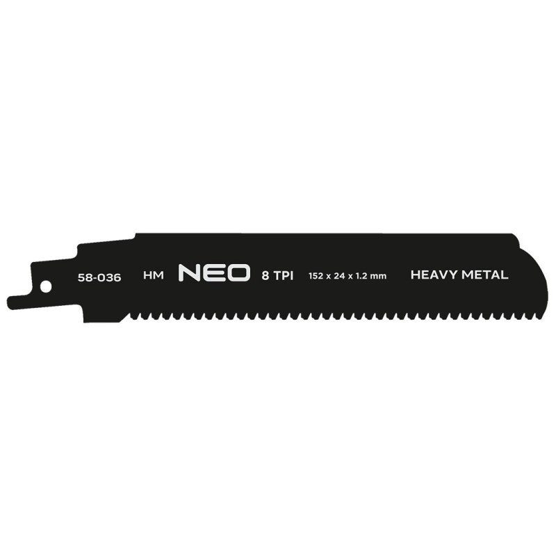NEO TOOLS Sabre saw blade, HM, 152 x 24 x 1.2 mm, 8TPI — 58-036