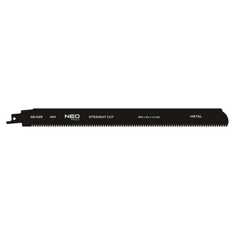 NEO TOOLS Sabre saw blade for straight cuts in thick metals (5-250 mm), 300 mm, HM — 58-029