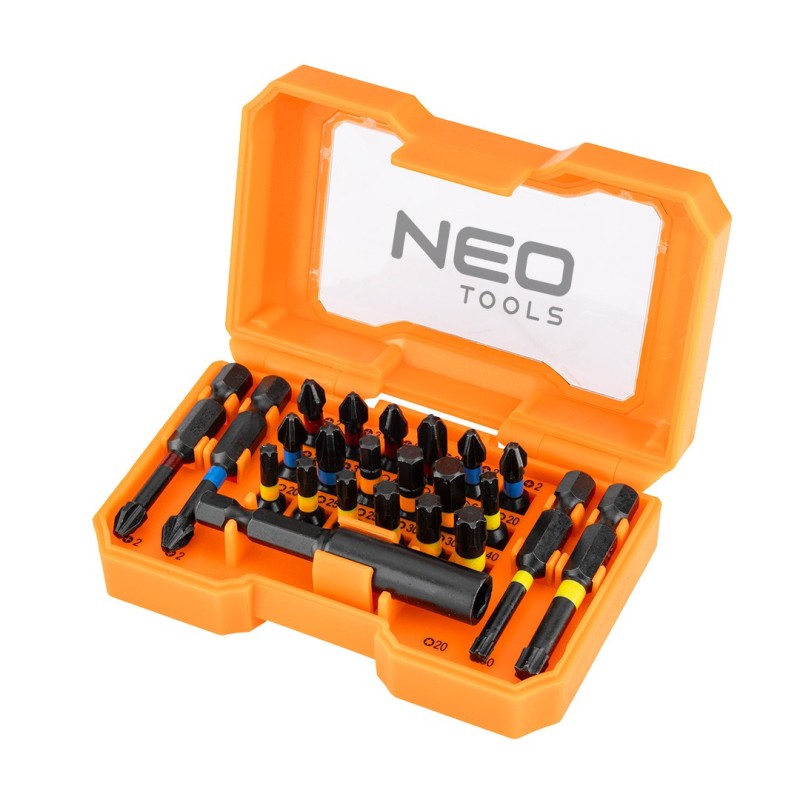 NEO TOOLS Bit set, 23 pieces. — 56-612