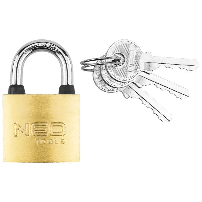 NEO TOOLS Padlock 30 mm, 3 keys — 85-050