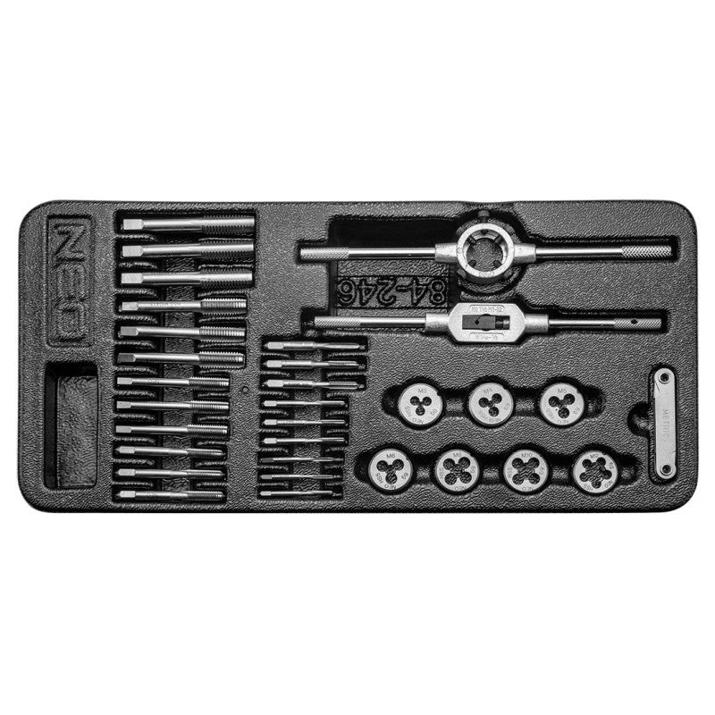 NEO TOOLS Tap and die set, 31 pcs, insert — 84-246