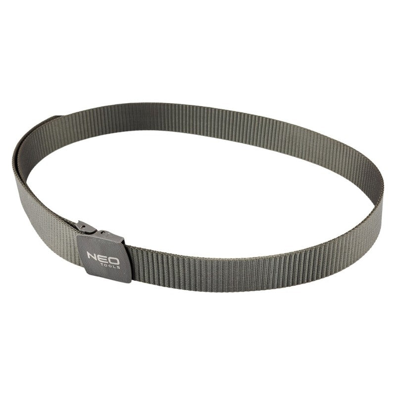 NEO TOOLS Trouser belt, metal free, grey, length 130 cm — 81-902