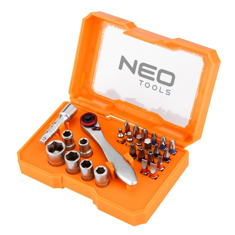 NEO TOOLS Bit set, 26 pieces. — 56-604