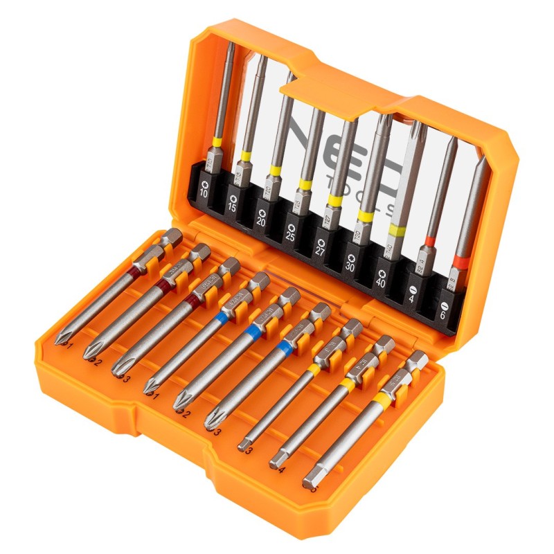 NEO TOOLS Bit set, 18 pieces. — 56-606