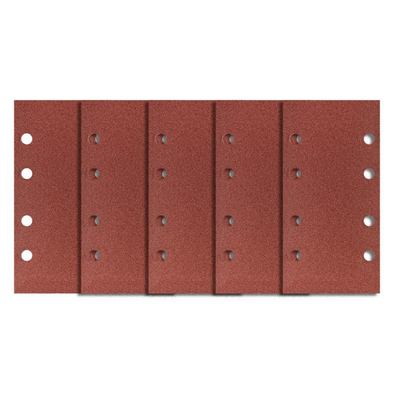 NEO TOOLS Velcro-backed sanding paper 93 x 185 mm, P100, 5 pcs, with 8 holes — 55-739
