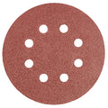 NEO TOOLS Velcro-backed sanding discs 125 mm, P80, 5 pcs, with 8 holes — 55-941