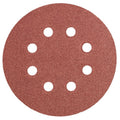 NEO TOOLS Velcro-backed sanding discs 125 mm, P100, 5 pcs, with 8 holes — 55-942