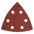 NEO TOOLS Velcro-backed delta sanding paper 93 x 93 mm P40, 5 pcs, with 6 holes — 55-763