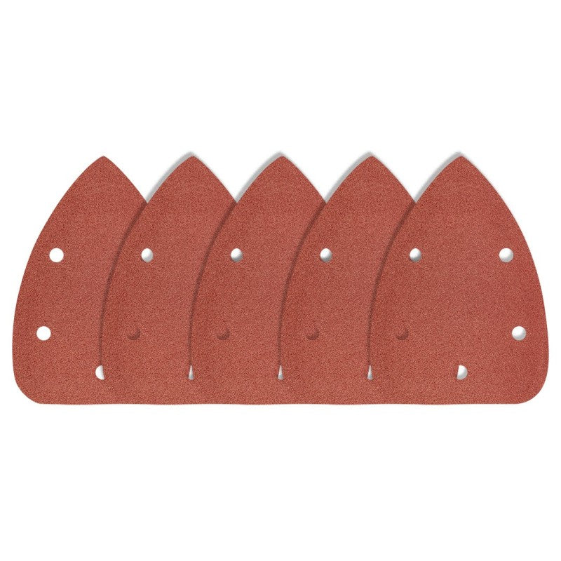NEO TOOLS Velcro-backed sanding papers, iron 102 x 140 mm, P60, 5 pcs, with 5 holes for sander 59G335 — 57-822