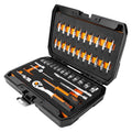 NEO TOOLS 1/4" socket wrenches, 46-piece set, EVA foam — 10-004-1