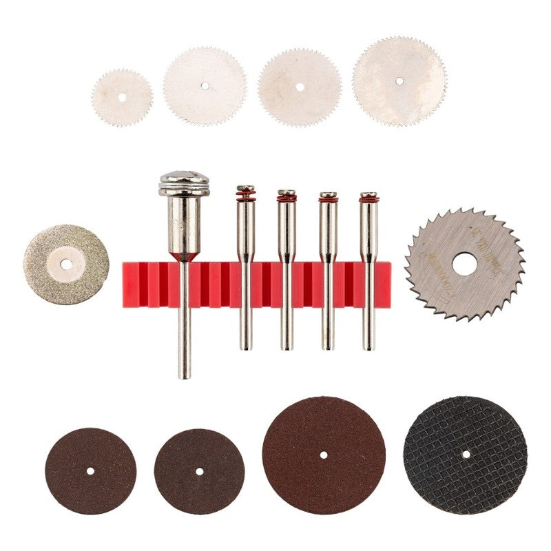 GRAPHITE Accessory set for mini grinder, 15 pcs. — 56T655