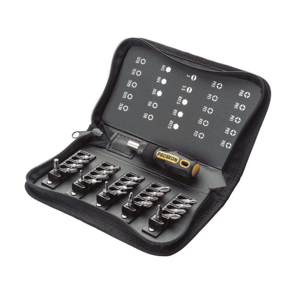 PROXXON Compact bit set with FLEX-DOT handle 26pc