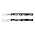 GRAPHITE Jigsaw blade, 12 TPI, HCS, U-shaped handle, 2 pcs, curved cut — 57T523