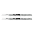 GRAPHITE Jigsaw blade, 10 TPI, HSC, U-shaped handle, 2 pcs, clean cut — 57T525