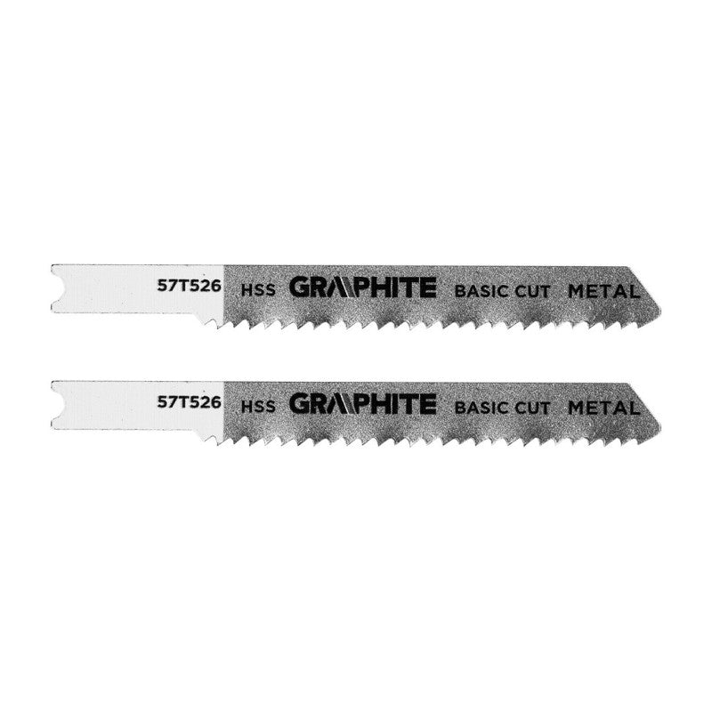 GRAPHITE Jigsaw blade, 12 TPI, HSS, U-shaped handle, 2 pcs — 57T526