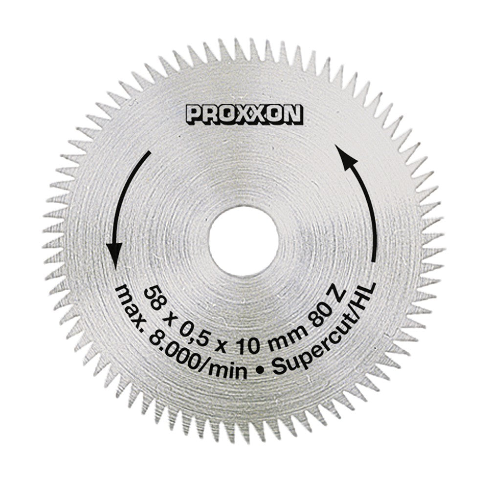 PROXXON Crosscut blade "super-cut", 58 mm diameter (80 teeth)