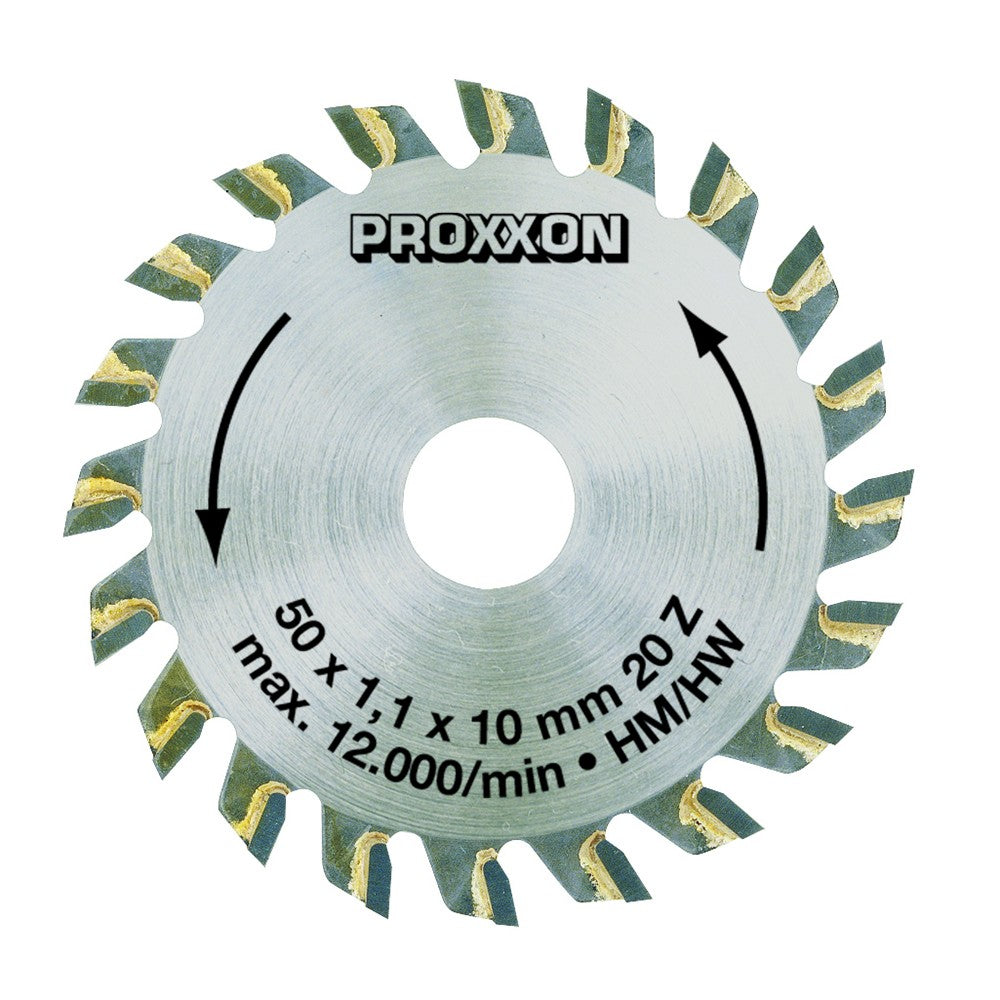 PROXXON Carbide tipped blade, 50 mm diameter (20 teeth)