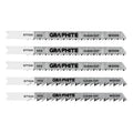 GRAPHITE Jigsaw blade, 6 TPI, HSC, U-shaped handle, 5 pcs — 57T529
