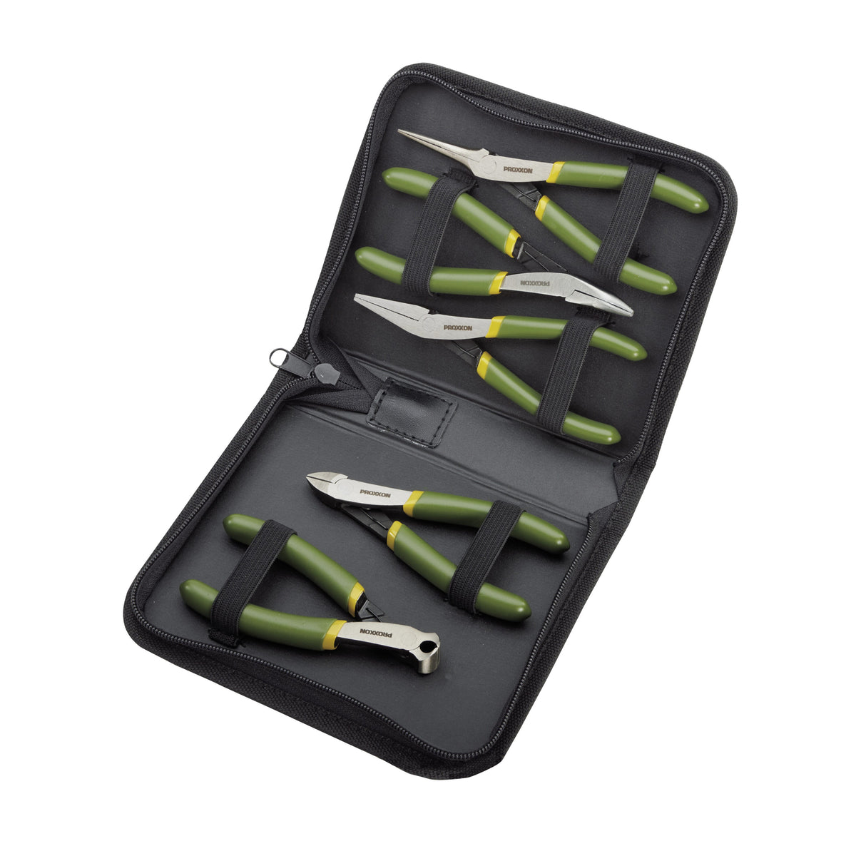 PROXXON Precision Mechanics Pliers Set in case 5pc