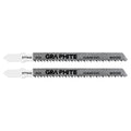 GRAPHITE Jigsaw blade, 10 TPI, HSC, T-shaped handle, 2 pcs, reverse tooth, clean cut — 57T542