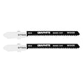 GRAPHITE Jigsaw blade, 12 TPI, HSC, T-shaped handle, 2 pcs, curved cut — 57T543