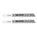 GRAPHITE Jigsaw blade, 21 TPI, HSS, T-shaped handle, 2 pcs — 57T544