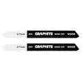 GRAPHITE Jigsaw blade, 21 TPI, HSC, T-shaped handle, 2 pcs — 57T546