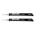 GRAPHITE Jigsaw blade, 8 TPI, HSC, T-shaped handle, 2 pcs — 57T547
