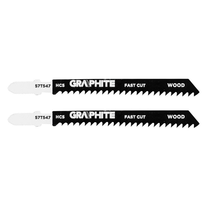 GRAPHITE Jigsaw blade, 8 TPI, HSC, T-shaped handle, 2 pcs — 57T547